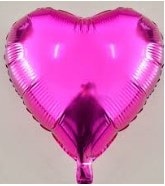 Fuşya folyo kalp balon 24 inç