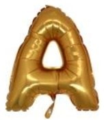 A harfi altın gold folyo balon süper kalite 14 inc 38 cm