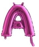 A harfi Fuşya Ruby folyo balon süper kalite 14 inc 38 cm
