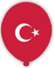 Ayyıldız bayrak baskılı 12 inc balon