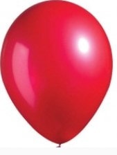 Baskısız 12 inc Metalik Kırmızı balon