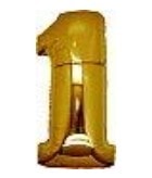 Bir Rakam Sarı Altın Gold folyo rakam balon 40 inch 100 cm