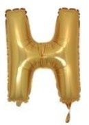 H harfi altın gold folyo balon süper kalite 14 inc 38 cm