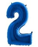 İki Rakam Mavi folyo rakam balon 40 inch 100 cm