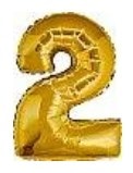 İki Rakam Sarı Altın Gold folyo rakam balon 40 inch 100 cm