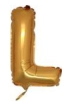 L harfi altın gold folyo balon süper kalite 14 inc 38 cm