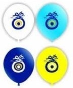 Karışık Nazar boncuğu karışık balon 12 inc balon