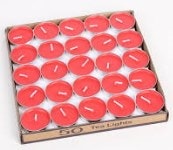 Yuvarlak kırmızı tealight mum 50 adet