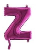 Z harfi Fuşya Ruby folyo balon süper kalite 14 inc 38 cm